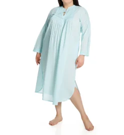 La Cera 100% Cotton Woven Long Sleeve Nightgown 1060G -Freya Fashion Shop la cera lace01 1060g cs6