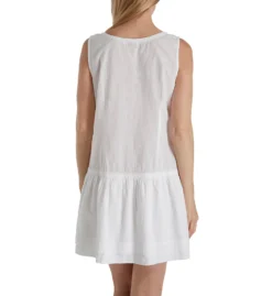 La Cera 100% Cotton Sleeveless Floral Embroidered Chemise 1090C -Freya Fashion Shop la cera lace01 1090c bs