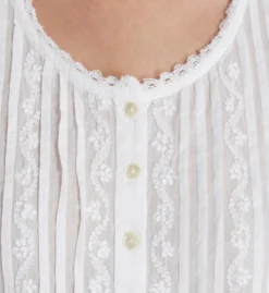 La Cera 100% Cotton Woven Sleeveless Embroidered Gown 1104C -Freya Fashion Shop la cera lace01 1104c cs1