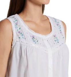 La Cera 100% Cotton Woven White Embroidered Short Gown 1163C -Freya Fashion Shop la cera lace01 1163c cs1