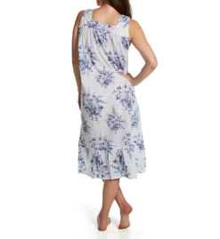 La Cera 100% Cotton Woven Sleeveless Floral Lace Yoke Gown 1211G -Freya Fashion Shop la cera lace01 1211g bs