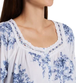 La Cera 100% Cotton Woven Printed Floral Button Front Robe 1211R -Freya Fashion Shop la cera lace01 1211r cs1