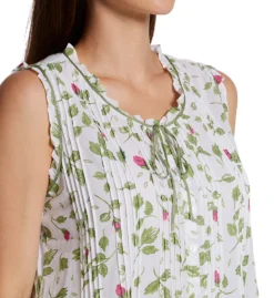 La Cera 100% Cotton Woven Sleeveless Nightgown 1277G -Freya Fashion Shop la cera lace01 1277g cs1