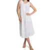 La Cera 100% Cotton Woven Sleeveless Long Nightgown 1286G -Freya Fashion Shop la cera lace01 1286g gs