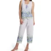 La Cera 100% Cotton Woven Sleeveless Printed Pajama Set 1487-2 -Freya Fashion Shop la cera lace01 1487 2 gs