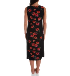 La Cera Sleeveless Rayon Floral Lounge Dress 2771 -Freya Fashion Shop la cera lace01 2771 bs