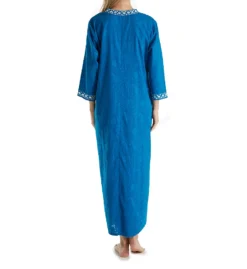 La Cera 100% Cotton Woven Embroidered Jacquard Caftan 3117 -Freya Fashion Shop la cera lace01 3117 bs