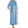 La Cera 100% Cotton Woven Tile Print Caftan 32681 -Freya Fashion Shop la cera lace01 32681 gs
