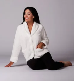 La Cera 100% Polyester Honeycomb Fleece Bed Jacket 8825 -Freya Fashion Shop la cera lace01 8825 cs1