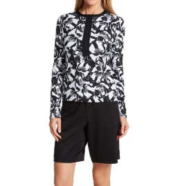 Leilani Kapalua Half Zip Rash Guard Swim Top G720285 -Freya Fashion Shop leilani lei01 g720285 cs2