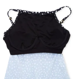 Leilani Hamptons Dot Cali High Neck Tankini Swim Top J720349 -Freya Fashion Shop leilani lei01 j720349 cs5