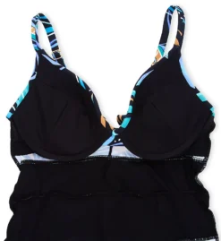 Leilani Oceanside Palm Gemini Tiered Tankini Swim Top J721031 -Freya Fashion Shop leilani lei01 j721031 cs6