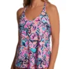 Leilani Tahiti Glow Racer Back Tankini Swim Top J721663