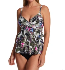 Leilani Royal Palm Gemini Tiered Tankini Swim Top J721731 -Freya Fashion Shop leilani lei01 j721731 cs1