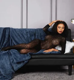 LoveMoi Wild Leopard Long Sleeve Body Stocking LOV505 -Freya Fashion Shop lovemoi lmoi01 lov505 cs2