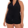 MagicSuit Plus Size Bianca Romper One Piece Swimsuit 606057W -Freya Fashion Shop magicsuit mags01 606057w gs