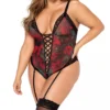 Mapale Plus Size Teddy With Detachable Garter Straps 8699X -Freya Fashion Shop mapale map001 8699x gs