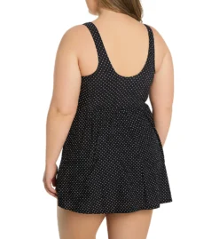 Miraclesuit Plus Size Pin Point Marais One Piece Swimdress 6518835 -Freya Fashion Shop miraclesuit mira01 6518835 bs