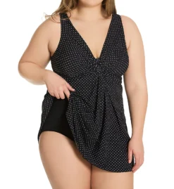 Miraclesuit Plus Size Pin Point Marais One Piece Swimdress 6518835 -Freya Fashion Shop miraclesuit mira01 6518835 cs1