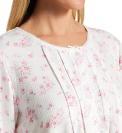 Miss Elaine Honeycomb Floral Long Sleeve Short Gown 231842 -Freya Fashion Shop miss elaine miss01 231842 cs1