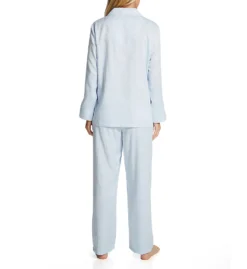 Miss Elaine Brushed Back Satin Notch Collar Long Sleeve PJ Set 401102 -Freya Fashion Shop miss elaine miss01 401102 bs