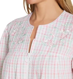 Miss Elaine Seersucker Long Gown 867601 -Freya Fashion Shop miss elaine miss01 867601 cs1