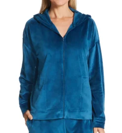 N By Natori Velour Hoodie Jacket NC9014 -Freya Fashion Shop n by natori nn01 nc9014 fs