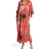 N By Natori Water Lily Butterfly Caftan RC0039 -Freya Fashion Shop n by natori nn01 rc0039 gs