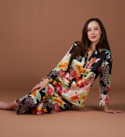 N By Natori Camellia Mandarin PJ Set RC6012 -Freya Fashion Shop n by natori nn01 rc6012 cs3