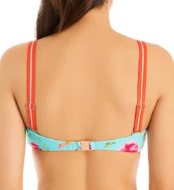 Nanette Lepore Silk Blossoms-Aqua Brielle Bandeau Swim Top L0T1021N -Freya Fashion Shop nanette lepore nan01 l0t1021n cs1