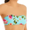 Nanette Lepore Silk Blossoms-Aqua Brielle Bandeau Swim Top L0T1021N -Freya Fashion Shop nanette lepore nan01 l0t1021n gs