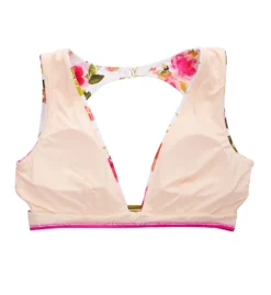 Nanette Lepore Silk Blossoms-White Alana Apex Tri Swim Top L0T1023N -Freya Fashion Shop nanette lepore nan01 l0t1023n cs2