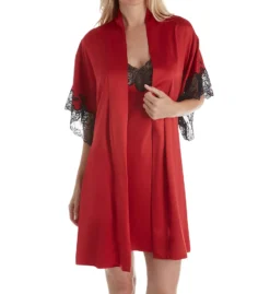 Natori Feathers Satin Wrap With Lace F74057 -Freya Fashion Shop natori nat001 f74057 cs3