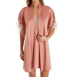 Natori Feathers Satin Wrap With Lace F74057 -Freya Fashion Shop natori nat001 f74057 cs5