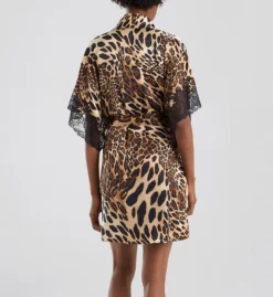 Natori Luxe Leopard Wrap With Lace H74154 -Freya Fashion Shop natori nat001 h74154 bs