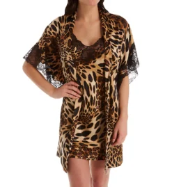 Natori Luxe Leopard Wrap With Lace H74154 -Freya Fashion Shop natori nat001 h74154 cs3