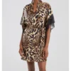Natori Luxe Leopard Wrap With Lace H74154