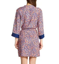 PJ Salvage Blueberry Fields Sateen Robe RCBFR -Freya Fashion Shop pj salvage pjsa01 rcbfr bs