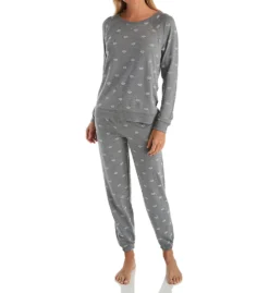 PJ Salvage Lips Fleece Long Sleeve Top RRAMLS -Freya Fashion Shop pj salvage pjsa01 rramls cs2