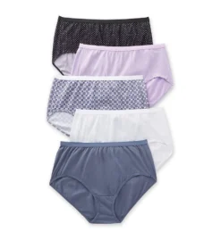 Playtex Cotton Comfort Plus Size Brief Panty - 5 Pack PLCCBF -Freya Fashion Shop playtex play01 plccbf cs2