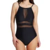 Pour Moi High Neck Mesh Insert Control One Piece Swimsuit 1408 -Freya Fashion Shop pour moi pmoi01 1408 gs