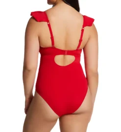 Pour Moi Space Frill Non Wire One Piece Swimsuit 18106 -Freya Fashion Shop pour moi pmoi01 18106 bs