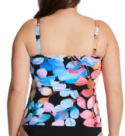 Profile By Gottex Plus Size Color Rush Square Neck Tankini Swim Top CR1W18 -Freya Fashion Shop profile by gottex prof01 cr1w18 bs