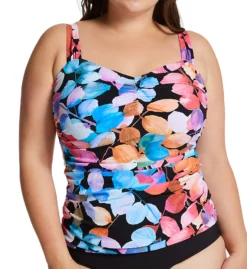 Profile By Gottex Plus Size Color Rush Square Neck Tankini Swim Top CR1W18