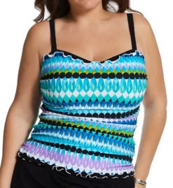 Profile By Gottex Plus Size Moroccan Escape Tankini Swim Top ME1W18