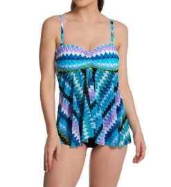 Profile By Gottex Moroccan Escape Bandeau Flyaway 1 Pc Swimsuit ME2045