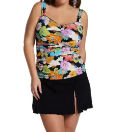 Profile By Gottex Plus Size Rising Sun Side Slit Skirted Swim Bottom RS1W92 -Freya Fashion Shop profile by gottex prof01 rs1w92 cs2