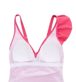 Profile By Gottex Tutti Frutti V Neck Ruffle Shoulder 1 Pc Swimsuit TF2132 -Freya Fashion Shop profile by gottex prof01 tf2132 cs6