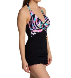 Profile By Gottex Wild Parade Halter Swim Dress One Piece WP2001 -Freya Fashion Shop profile by gottex prof01 wp2001 fs