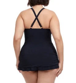 Profile By Gottex Plus Size Wild Parade Halter One Piece Swim Dress WP2W01 -Freya Fashion Shop profile by gottex prof01 wp2w01 bs
